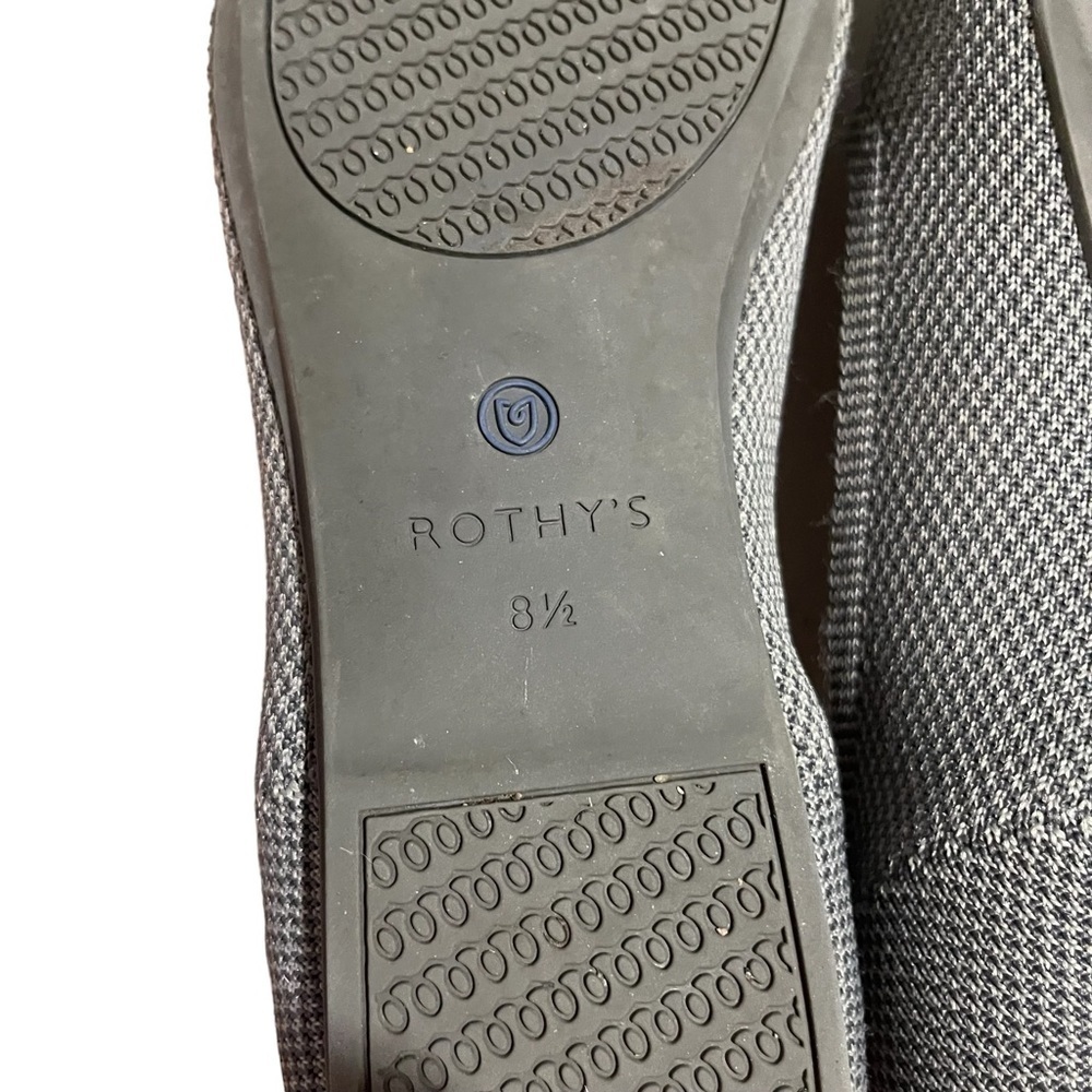 Rothy’s The Flat Slip On Ballet Shoes Gray Textile Size 8.5 Women’s - Picture 11 of 12